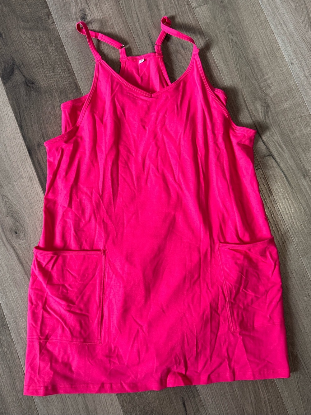 NEW Hot Pink Sleeveless Athletic Dress with shorts